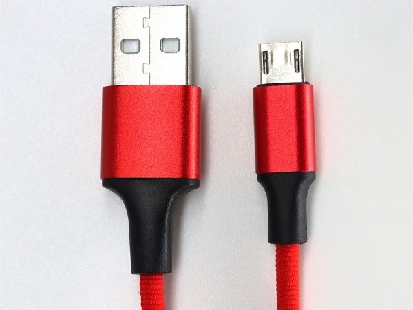 布藝編織鋁合金micro數據線